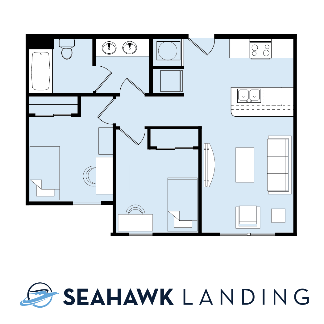 2 Bed 1 Bath (b) 2 Bed 1 Bath (b)